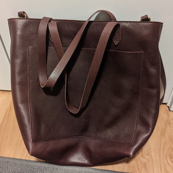 Madewell Bags Madewell Zip Top Medium Transport Tote Deep